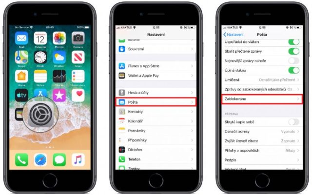 jak zablokovat nevyzadane emaily na ios 13