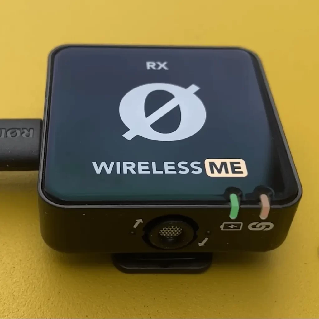 rode wireless me rx dioda-mic off
