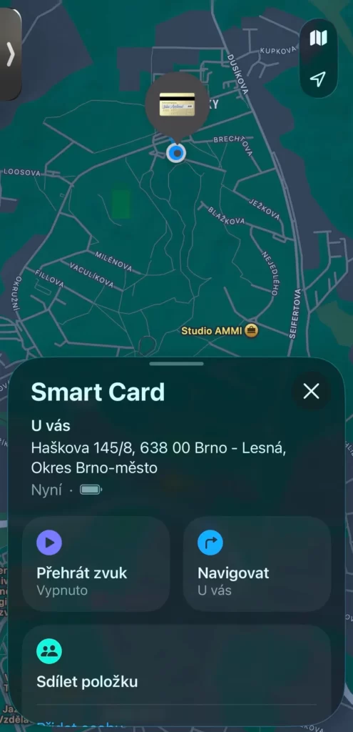 smartcard v aplikaci najit