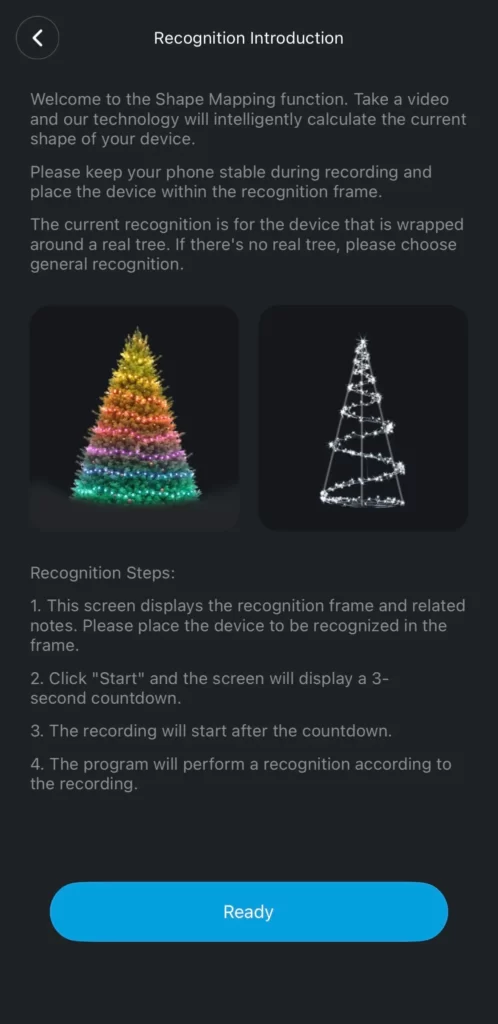 mapovani svetel na stromku