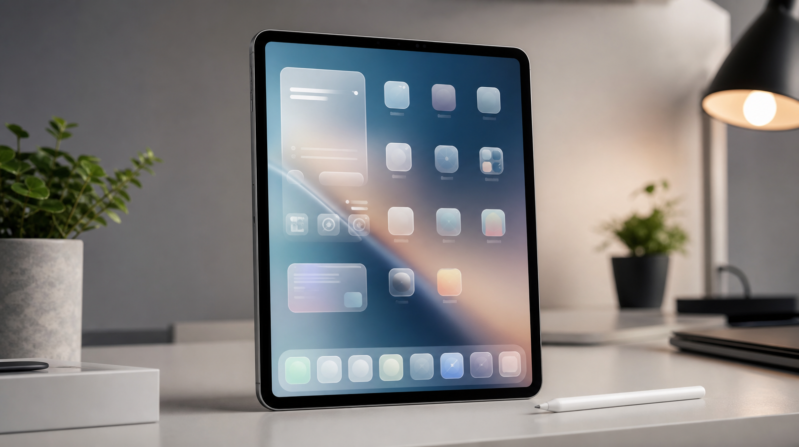 iPad se zapnutým displejem symbolizující nový systém iPadOS 27