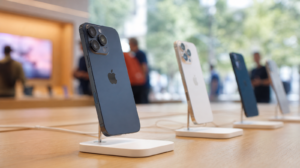 iPhone 17 na prodejním pultu jako symbol možného zdražení kvůli nedostatku pamětí