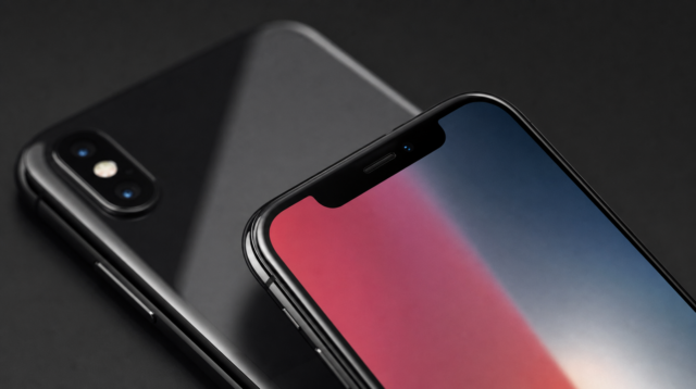 iPhone X s výřezem displeje jako symbol zastaralého produktu Apple