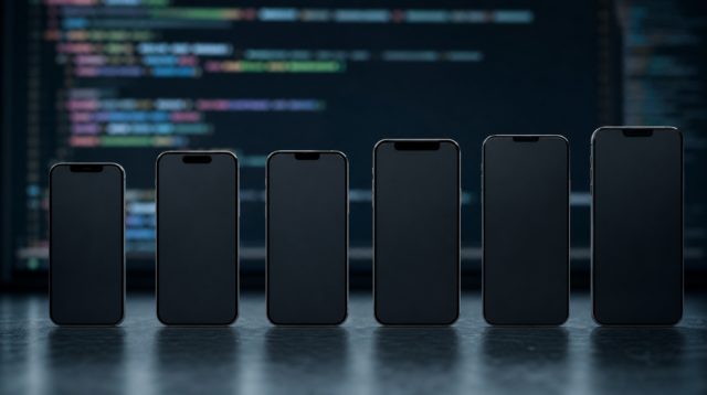 Šest siluet iPhonů symbolizujících nevydané modely nalezené v kódu iOS 27 Šest siluet iPhonů symbolizujících nevydané modely nalezené v kódu iOS 27