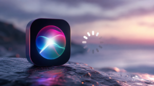Ikona Siri s indikátorem čekání na pozadí rozhraní iOS 27