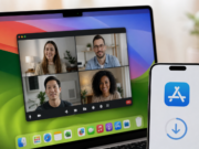 Chyba v Zoomu umožnila ovládnutí iPhonu i Macu, aktualizujte appku Appka Zoom otevřená na iPhonu vedle Macu se stránkou aktualizací v App Store