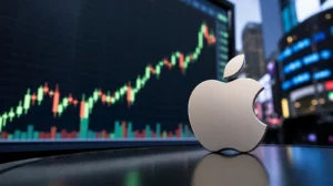 Graf kurzu akcií Apple (AAPL) rostoucí po zářijové keynote 2026