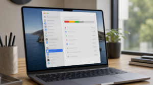 Panel Úložiště v Nastavení systému na Macu s macOS 27