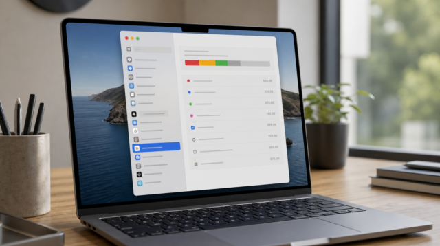 Panel Úložiště v Nastavení systému na Macu s macOS 27