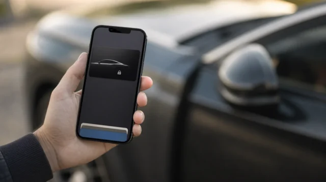 Appka Apple Wallet na displeji iPhonu s digitální kartou Appka Apple Wallet na displeji iPhonu s digitální kartou