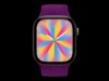Apple Watch Series 12: nový systém senzorů, čip S11 a keramika, cena od 399 dolarů (10 990 Kč v Česku) Apple Watch Series 12 s barevným ciferníkem a fialovým řemínkem