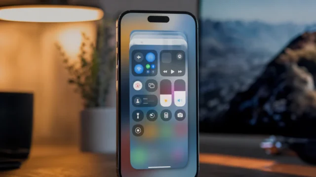 iPhone s centrem oznámení iOS 27 na displeji iPhone s centrem oznámení iOS 27 na displeji