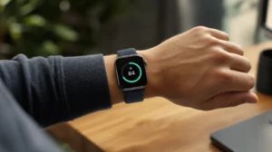 Apple Watch se zobrazenou appkou Readiness a skóre připravenosti na displeji