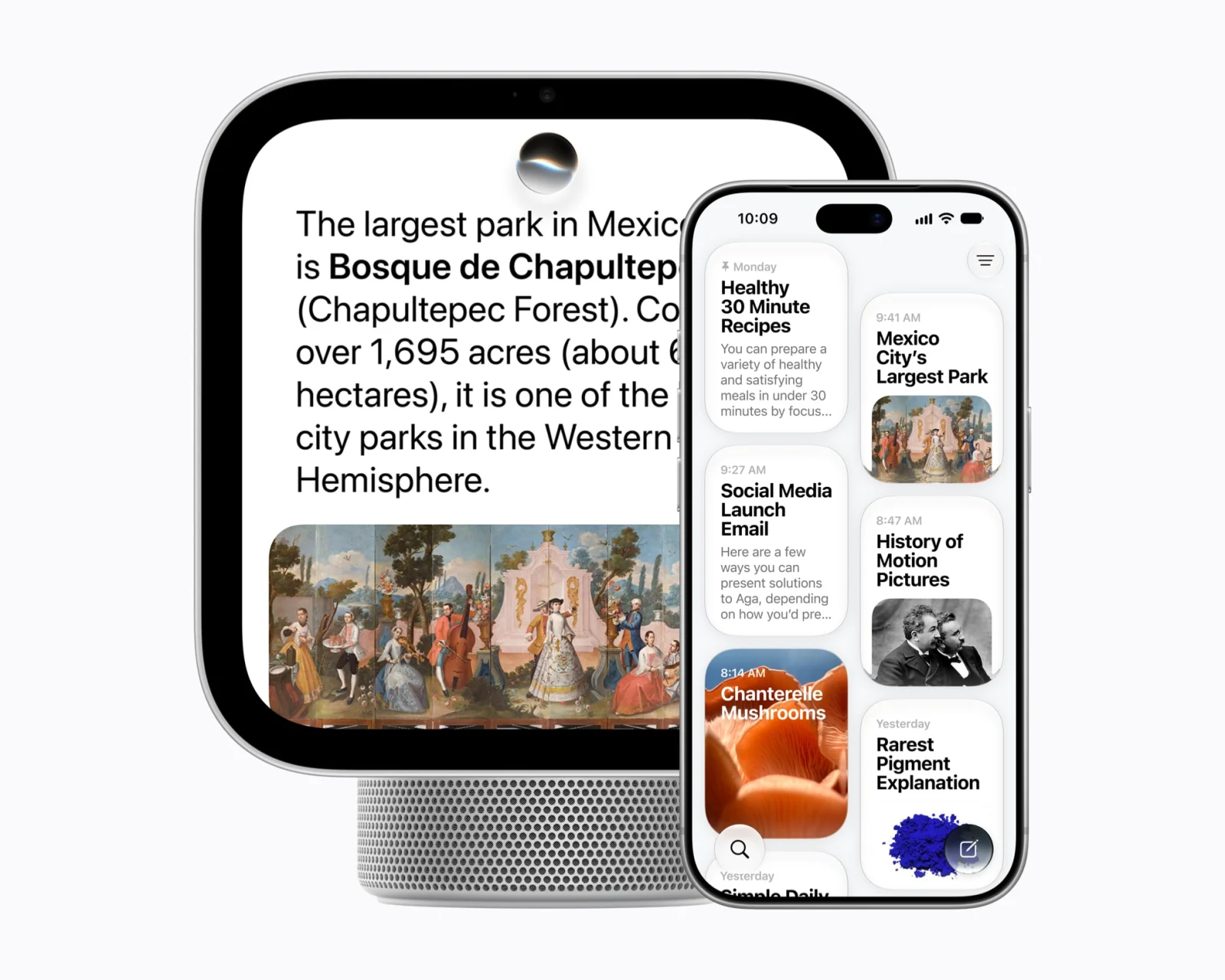 Siri AI na displeji HomeView a na iPhonu