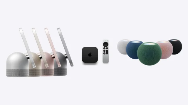 Apple HomeView, Apple TV 4K a HomePod mini 2 vedle sebe