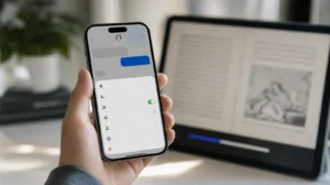 iPhone s aplikací Zprávy a nastavením návrhů v iOS 27.2