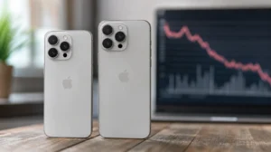 iPhone 18 Pro a iPhone 18 Pro Max položené zadní stranou nahoru
