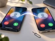 iPhone Handoff sdílí číslo mezi dvěma iPhony: kolik stojí a kde funguje Dva iPhony vedle sebe na stole se stejným příchozím hovorem na displeji
