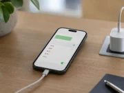 Limit nabíjení iPhonu na 80 % v tříletém testu znatelně nepomohl iPhone připojený kabelem k nabíječce s nastaveným limitem nabíjení 80 procent