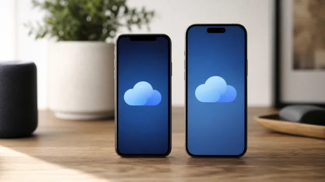 Starší a novější iPhone vedle sebe na stole