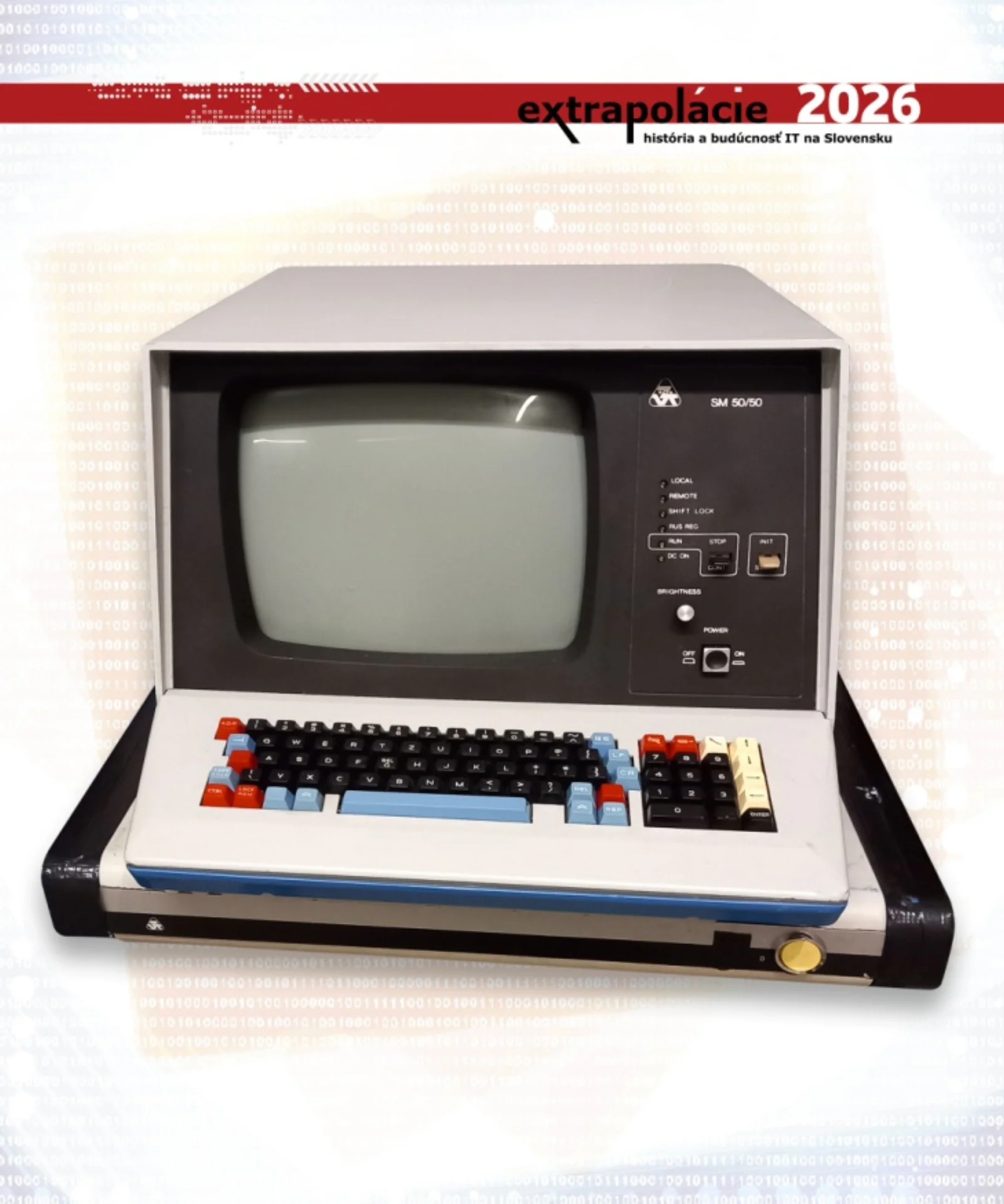 Světlý videoterminál SM 50/50 s obrazovkou a klávesnicí s barevnými klávesami