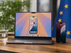 Zrcadlení iPhonu v Česku dál nefunguje ani s novinkami macOS 27 MacBook s oknem zrcadleného iPhonu a iPhone ležící vedle na stole